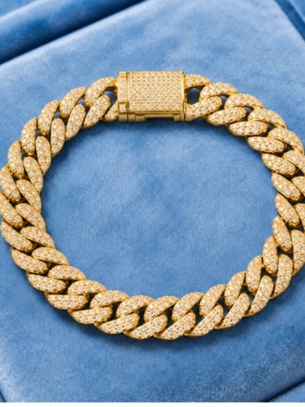 Real 18K Solid Yellow Gold 10mm Cuban Link Chain Necklace Multiple Sizes